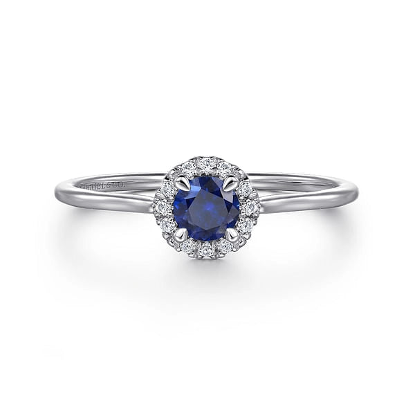 Gabriel & Co Rings in White Gold containing Multi-gemstone, Diamond, Sapphire LR51264W45SA